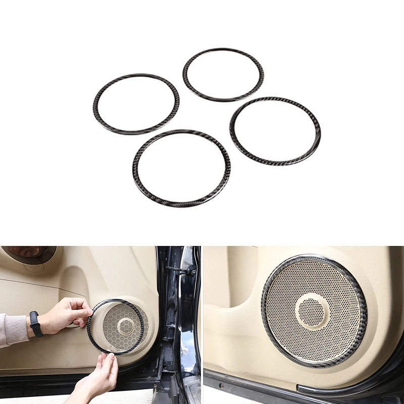 

Car-styling Soft Carbon Fiber Door Audio Speaker Ring Cover Trim For Honda CRV 2007 2008 2009 2010 2011