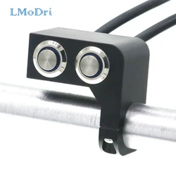 LMoDri Aluminum Alloy Motorcycle Handlebar Headlight Switch Universal Waterproof Switch 12V Fog Spotlight Mirror Mount Switches