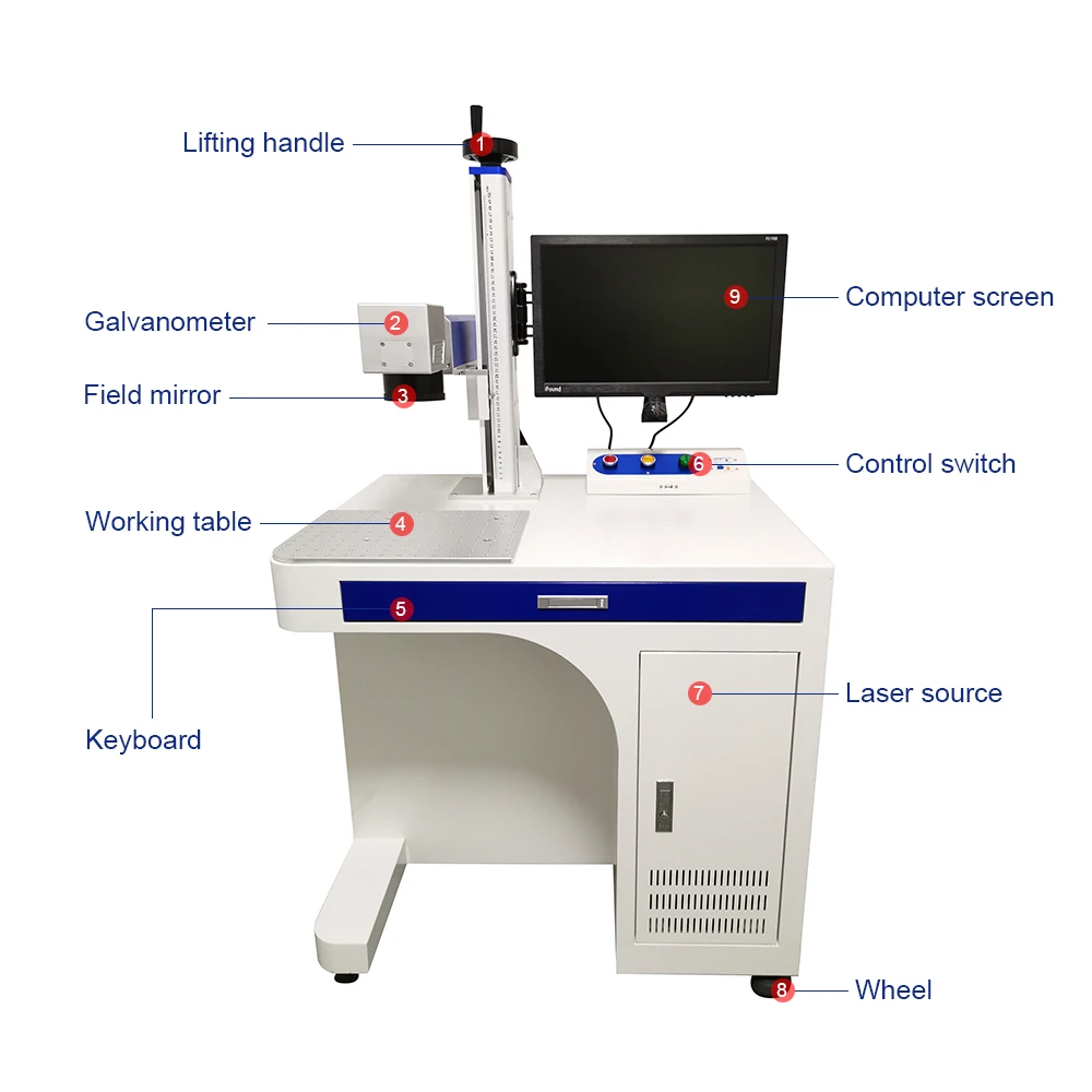 

Fiber Laser Engraver Printer Cutter Carver DIY Logo Mark Laser Cut Engraving Machine CNC Laser Carving Machine Home Use