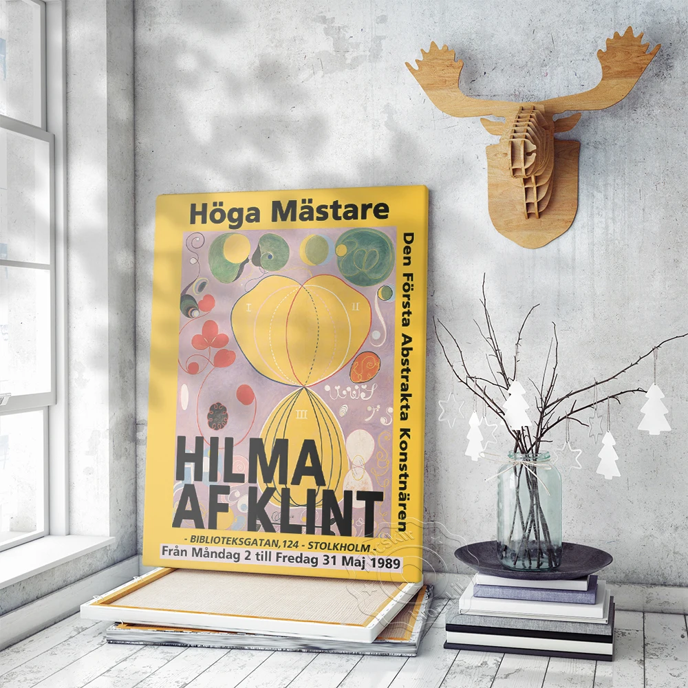 Hilma Af Klint Exhibition Museum Art Print, Hilma Vintage Art Poster, Birthday Gift Gallery Decor, Af Klint Wall Art Stickers,