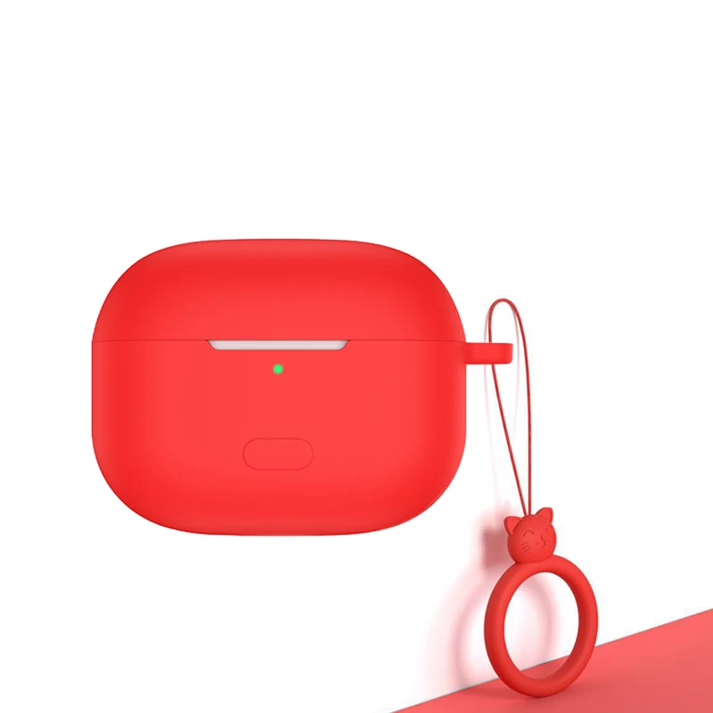 لطيف مع حلقة حبل سماعة جراب لهاتف Vivo Tws 2 /Tws 2E حالة بلون قذيفة غير زلة سيليكون Hearphone غطاء ل فيفو Tws2E