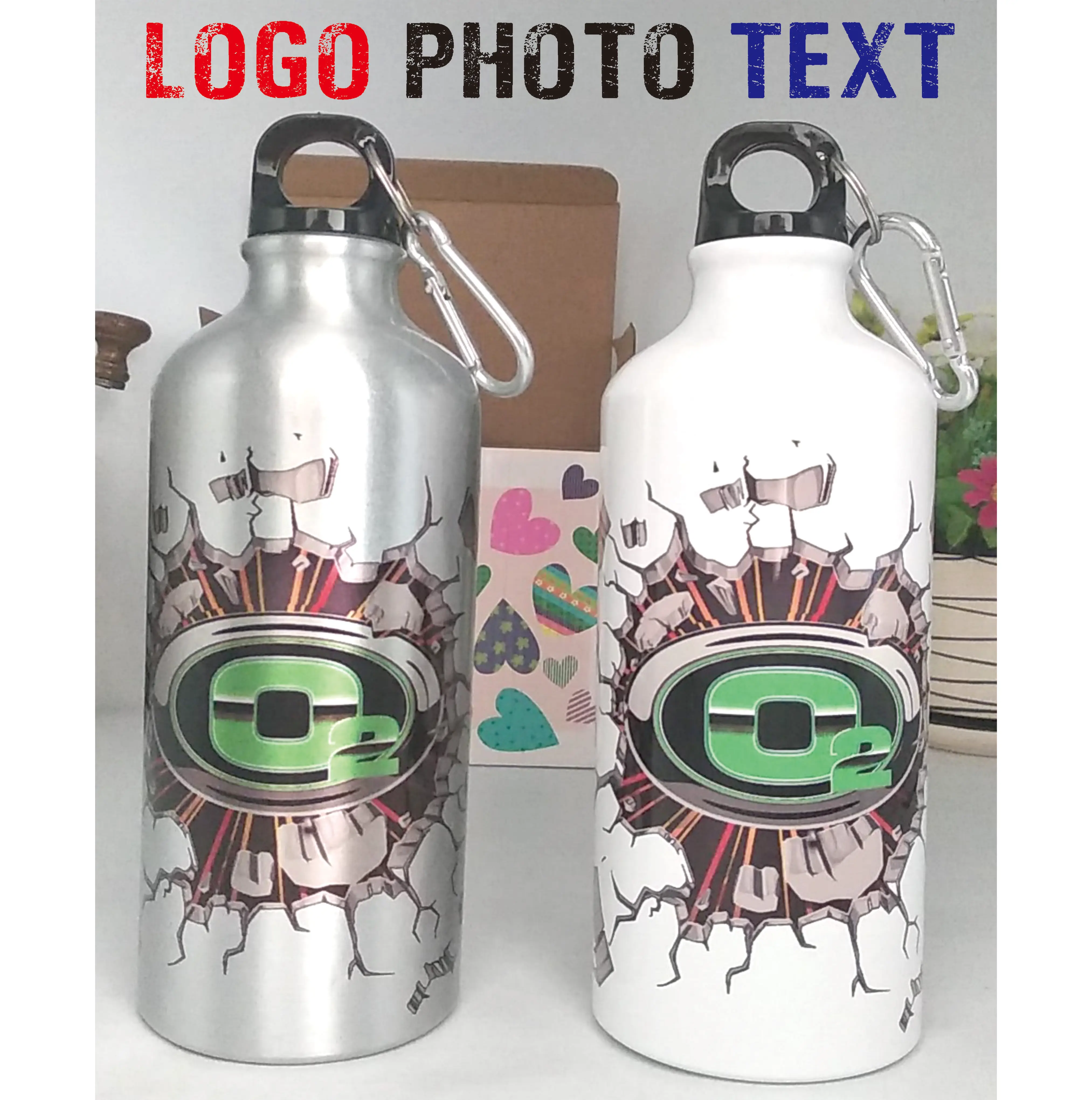 600ML Sport Bottle DIY Customized Colorful Print LOGO Photo for Biker Hiker Bag Travel Sport Team Company Promotion Aluminium