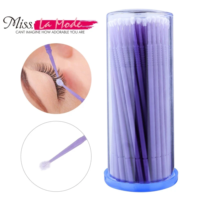 Free Shipping 4 barrels/lot Microbrushes Eyelash Extension Tools Disposable Swab Micro Brushes