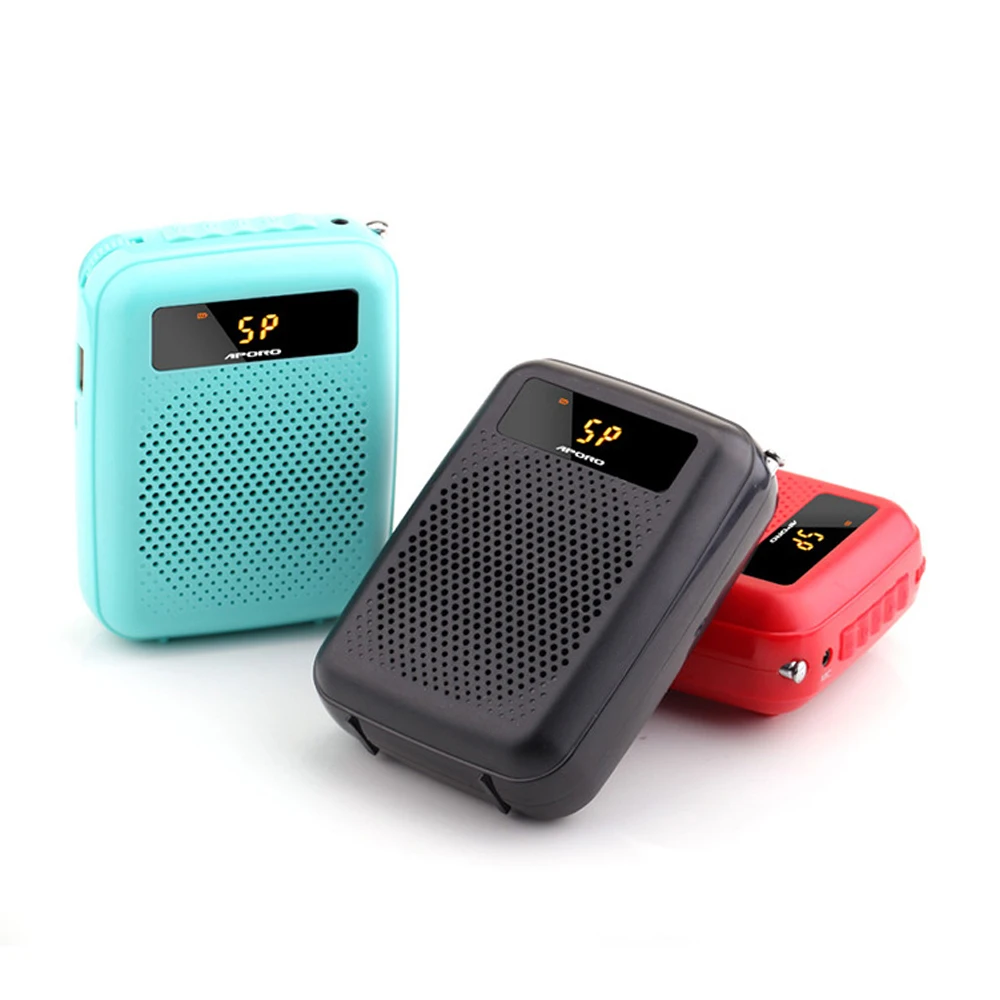 

12W Wired Voice Amplifier FM Radio TF Card U Disk Portable For Teacher School College Tour Guide Megaphone Microphone Speaker