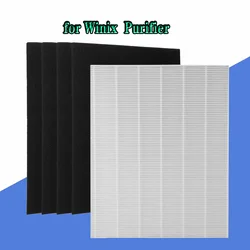 Air Purifier Filters 1PC HEPA Filter and 4PCS Carbon Cotton Set Replacement For Winix 115115 5300 5300-2 6300 6300-2 P300 C535