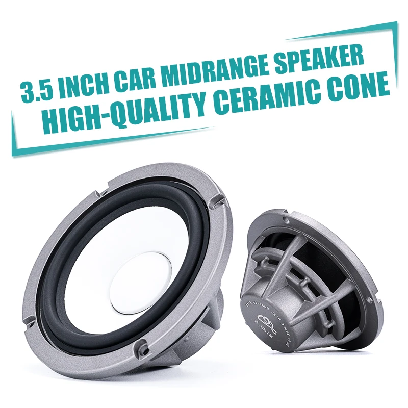 2pcs High-quality car audio modified 3.5-inch ceramic cone midrange horn for car two-way three-way dedicated midrange speaker