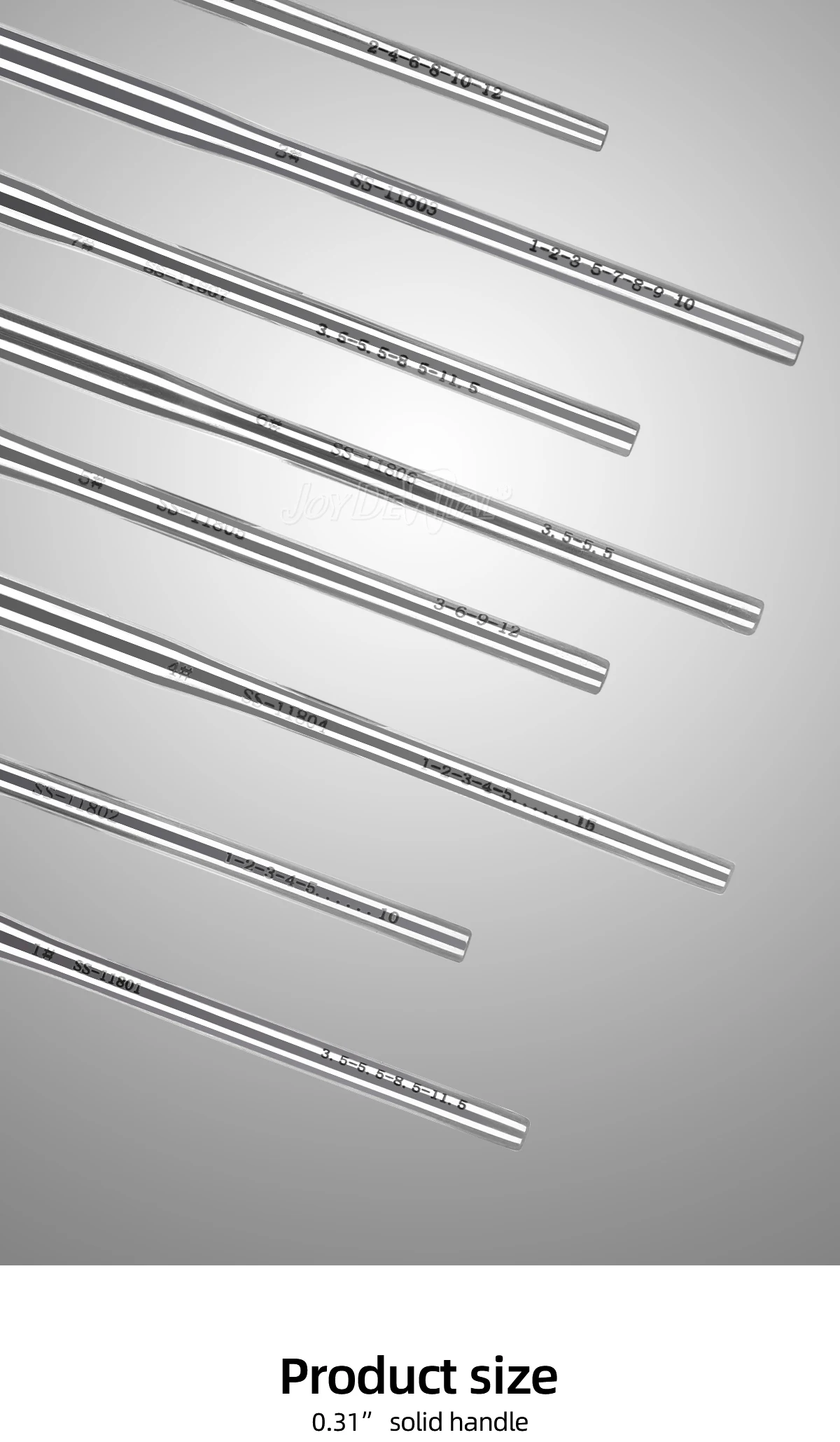 1PC Dental Parodontale Sonde mit Skala Edelstahl Instrument Werkzeug Endodontie Ausrüstung Sonde 1/2/3/4/5/6/7/8 # Länge 16 cm – Detail 6