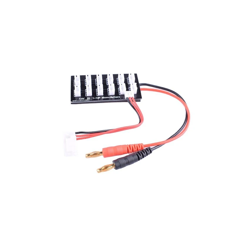 2S Parallel Charge Board 7.4V JST-PH2.0 with 4.0mm Banana Plug 2S LiPo Battery Charge Board for Balance Charger Imax B6