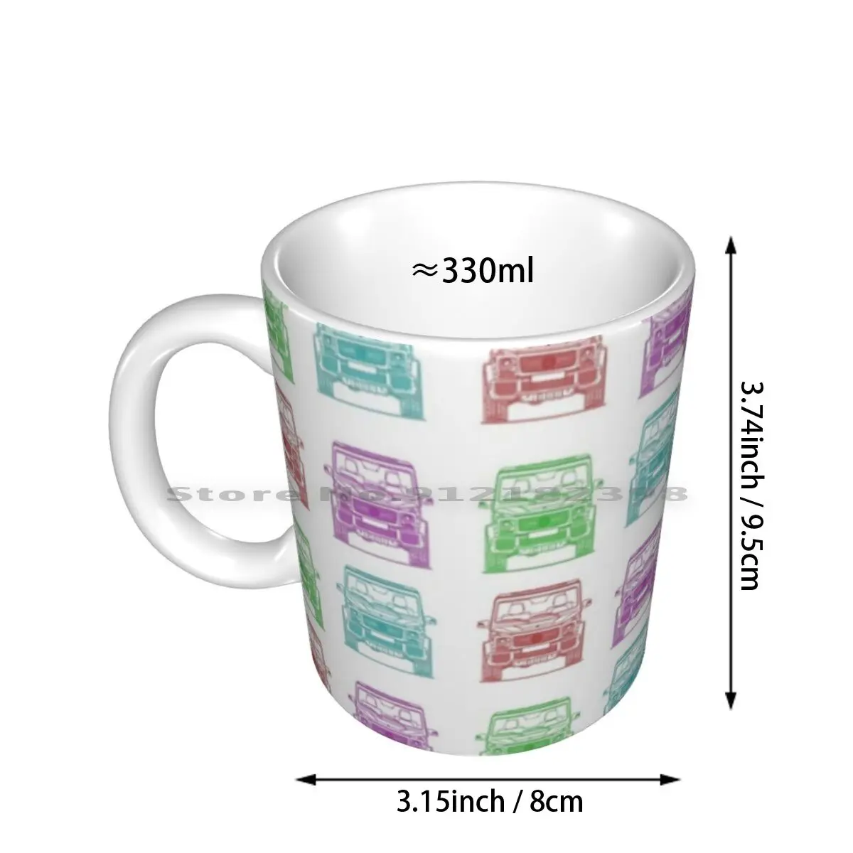 G Class-4 Colour Print Ceramic Mugs Coffee Cups Milk Tea Mug G Class G Wagen Super Car Luxury Car Car Bedroom G63 G Wagon Suv