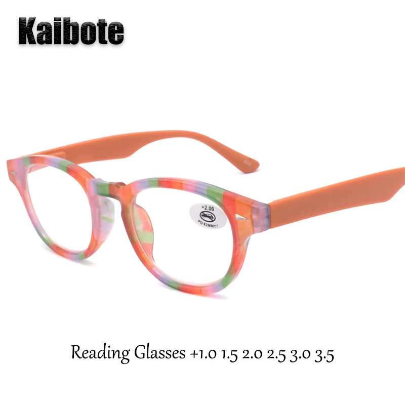 KBT Fashion Women's Orange Oval Reading Glasses for Ladies Reader Eyewear High Quality Female Presbyopic Eyeglasses +1.0 to +3.5