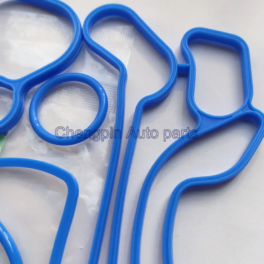 Cooling System Oil Cooler Gasket Seals Blue OEM# 55354071 24445723 55354072 For Chevrolet Cruze 1.6L 1.8L Sonic Astra Zafira