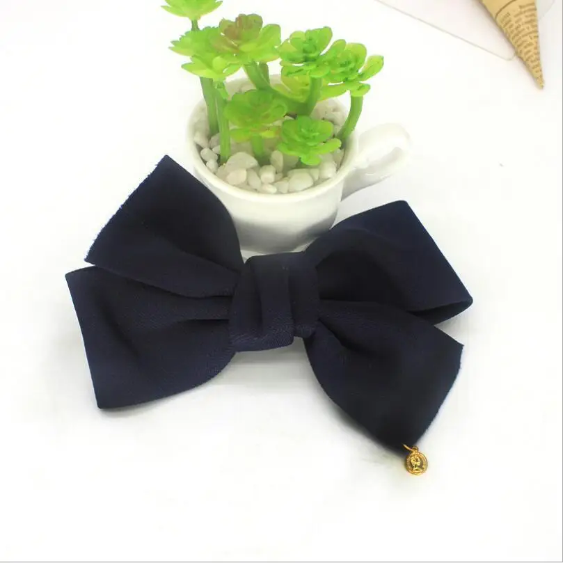 

New Fashion Big Solid Cloth Bows Hair Clips Hair Accessories for Women Girl Wedding Hair Jewelry Accessories For Women T1441