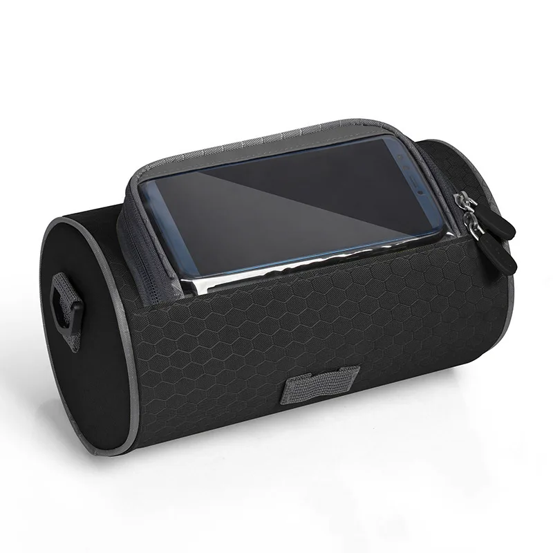 Cycling Bicycle Head Storage Bags Bike Tube Handlebar Cell Mobile Phone Bag Case Holder Cross Body Touch Screen Phone Mount Bag