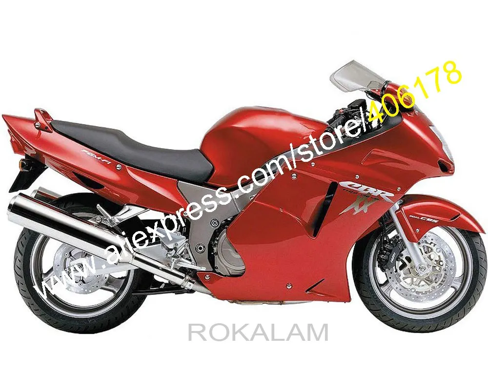 For Honda CBR1100XX Blackbird Full Red CBR1100 XX 96 97 98 99 00 01 02 03 04 05 06 07 Fairing Kit (Injection Molding)