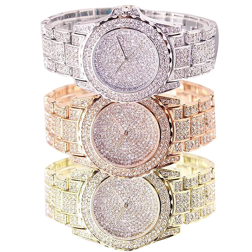 Fashion unique Watch Women\'s luxury all shiny rhinestone round quartz sports bracelet Quartz Watch Ladies Gift часы женские