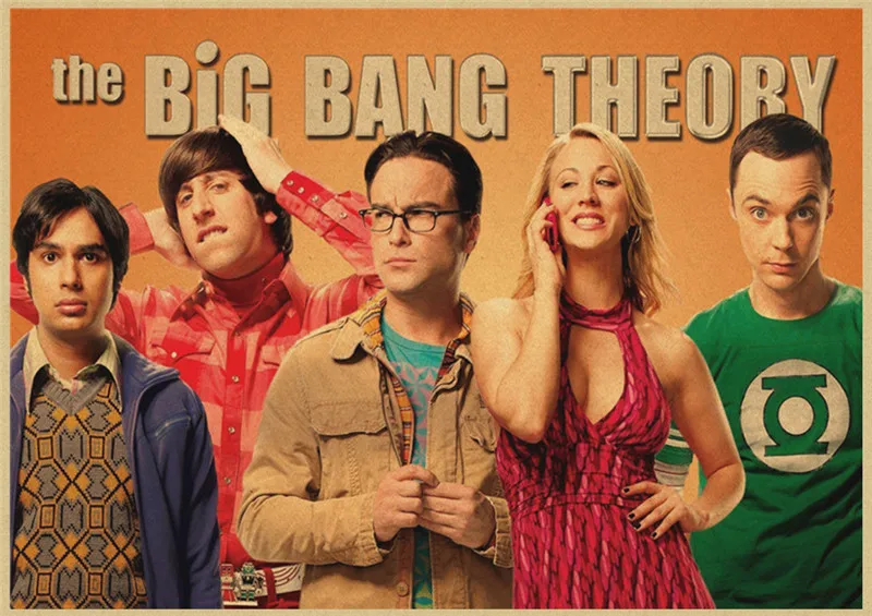 The Big Bang Theory Classic tv series poster Kraft Paper print vintage Poster home decor Wall Decorative Paintings wall art