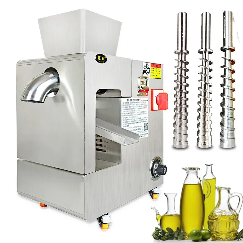 

Oil Press Machine Stainless Steel Olive press expeller Commercial cold Hot Extractor Walnut Sesame peanut sunflower linseed 220v