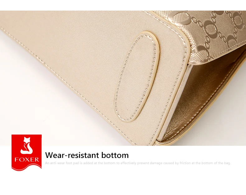 FOXER Split-Leder Monogramm-Handtasche Damen Schultertasche Rindsleder Luxus Mode Damen Umhängetasche Geldbörse Geschenk für Ehefrau – Detail 19