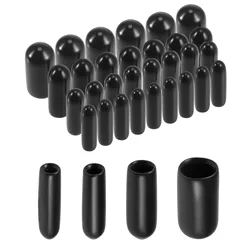 100Pcs Round Rubber End Caps 3/32