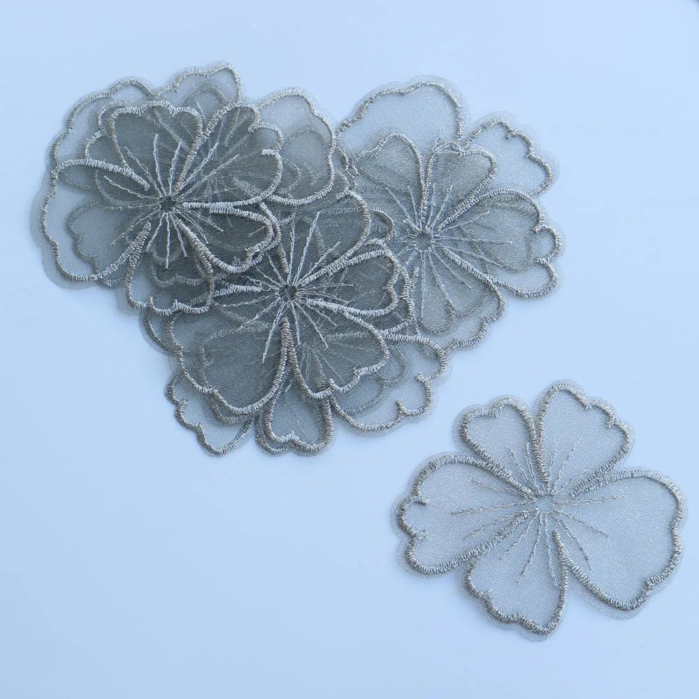 10pc/lot DIY craft supplies embroidery flower petals Patches for clothing Floral patches for bags decorative parches appliques