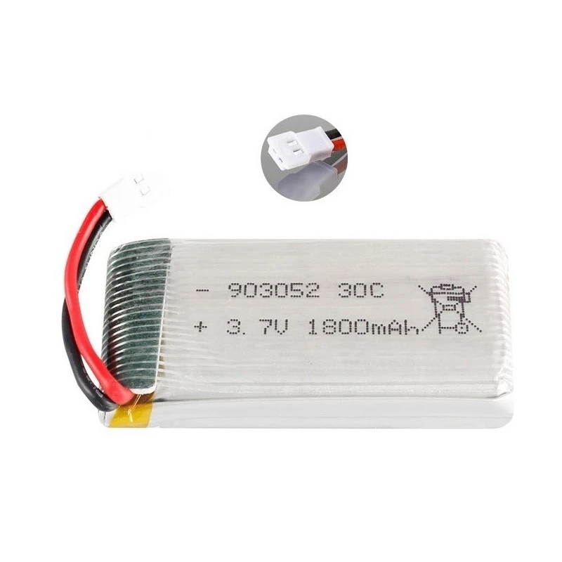 Bateria e carregador Lipo, Peças RC Quadcopter, 3.7V, 1800mAh, SYMA KY601S, X5, X5S, X5C, X5SC, X5SH, X5SW, M18, H5P, H11D, H11C