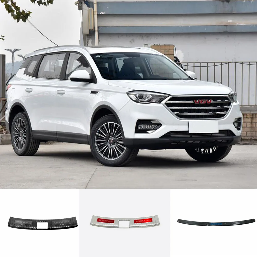 

Car Stainless Steel Inner Outside Rear Bumper External Trim Plate Inner Trunk Pedal For weichai VGV U70 2020 2021