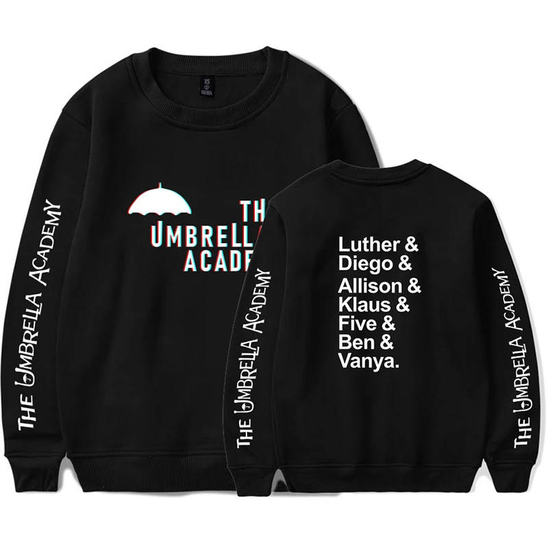 

New Print The Umbrella Academy Super Hero Hoodies Pullover O-neck Harajuku Hoodie Men Women Long Sleeve Capless Sweatshirts Tops