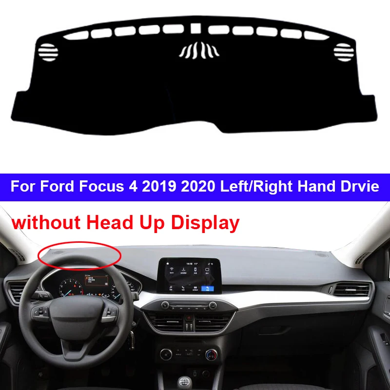 Car Auto Inner Dashboard Cover Dash Mat Carpet Rug For Ford Focus 4 2019 2020 Without HUD LHD RHD 2 Layers Sunshade Auto Cape