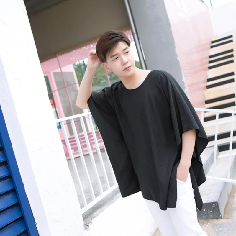 Another loose short-sleeved t-shirt Korean men's fashion brand large bat shirt half-sleeve bat sleeve five-sleeve sleeve