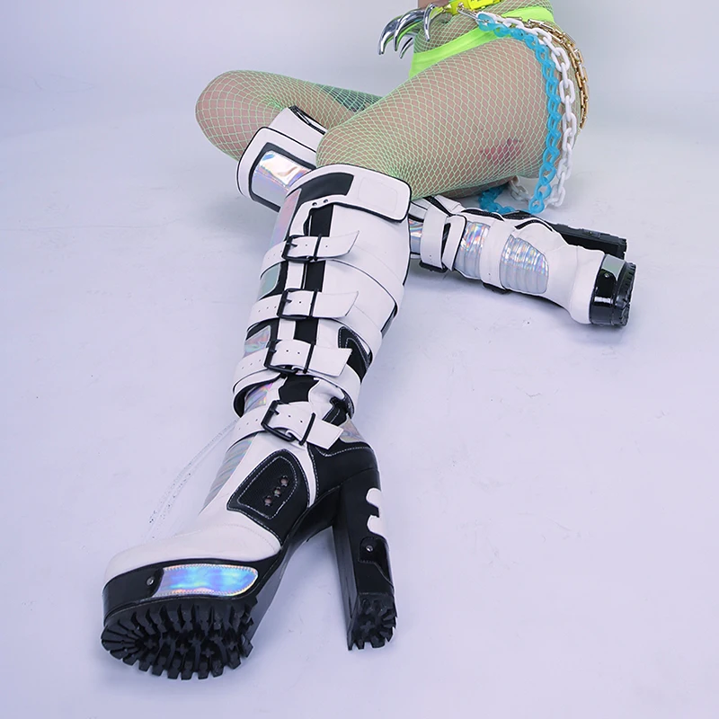 

Laser Gogo Boots Adult Drag Queen Costume Nighclub Costume Stage Gogo Dancer Outfit Pole Dancing Wear Festival Clothing DL8280