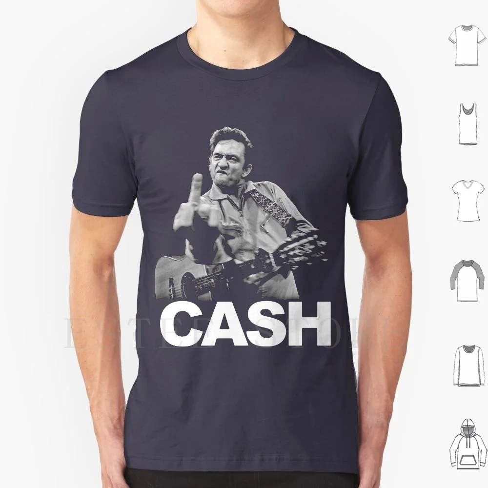 Johnny Cash T Shirt Men Cotton 6xl Cool Legendary Johny Johnny Money Coutry Punk And Roll You Middle Finger Man Establishment