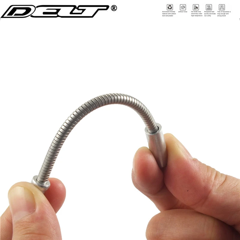 DELT 10 pcs Bicycle V Brake Wire Tube,Mountain Folding Bike Cable Tube, Guide Hose Pipe Stainless steel Parts