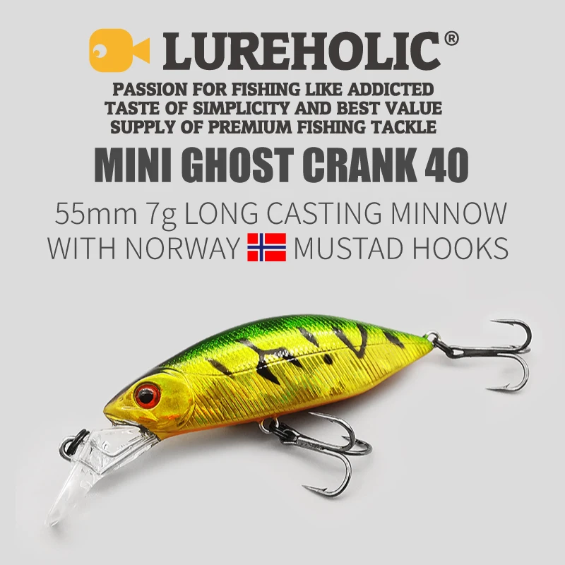 LUREHOLIC 55mm 7g Long Casting Sinking Minnow Hard Lure Bait