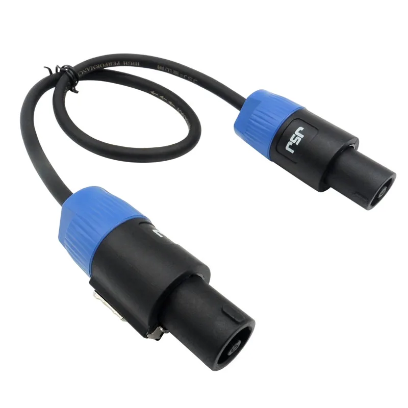 High quality 4 Pole Plug Male to Male Speaker Cable Audio Amplifier Connector Wire 0.5/1/1.5/2/3/5/10 Meter