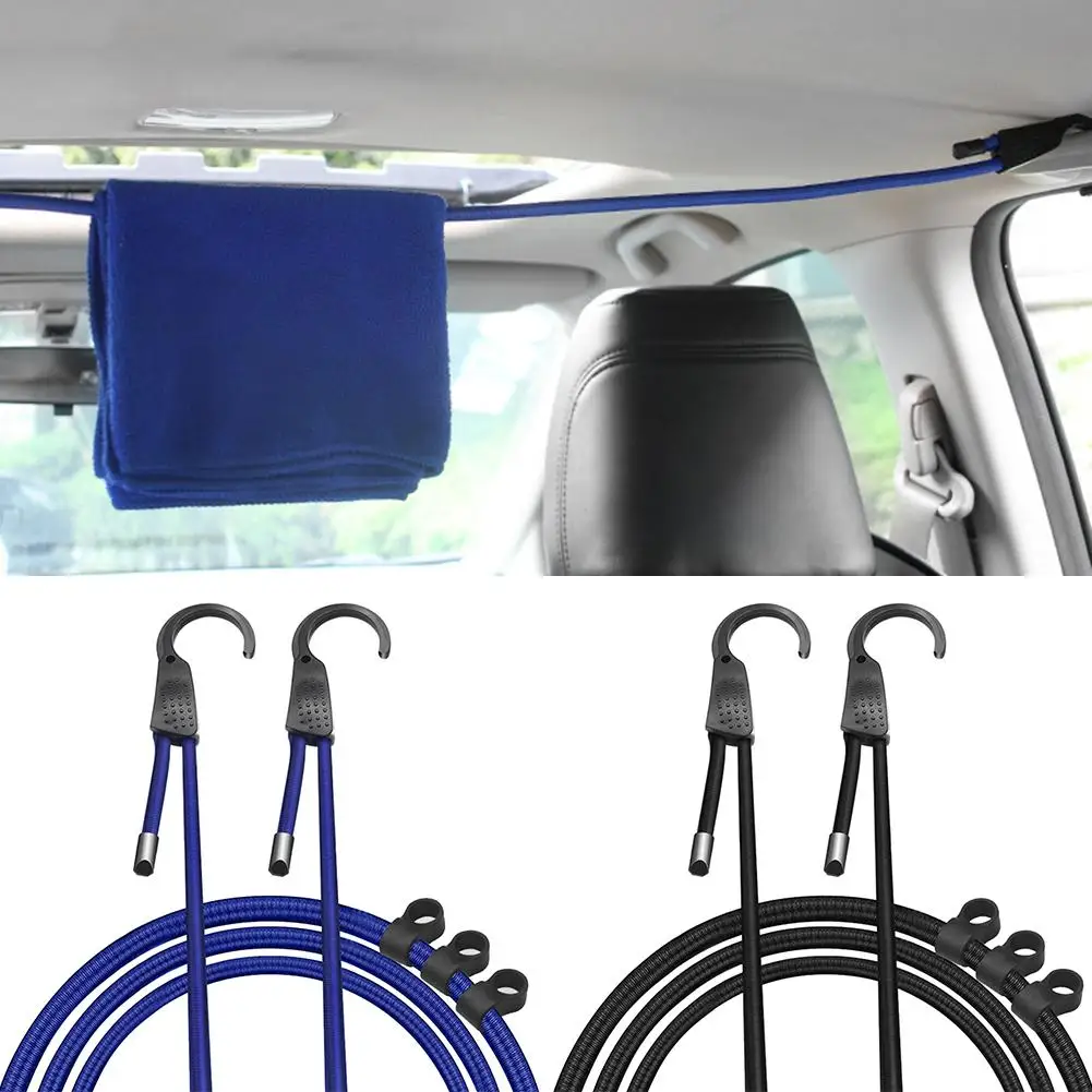 

New 1.5m Multi- Functional Tensioning Belts Car Clothes Hanger Adjust Household Elastic Clothesline Outdoor Travel Hanging Rope