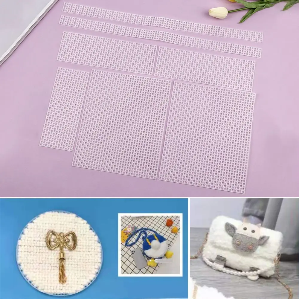 Variety Accessories DIY Knitted Piece Woven Material Grid Plate for Weaving Bags