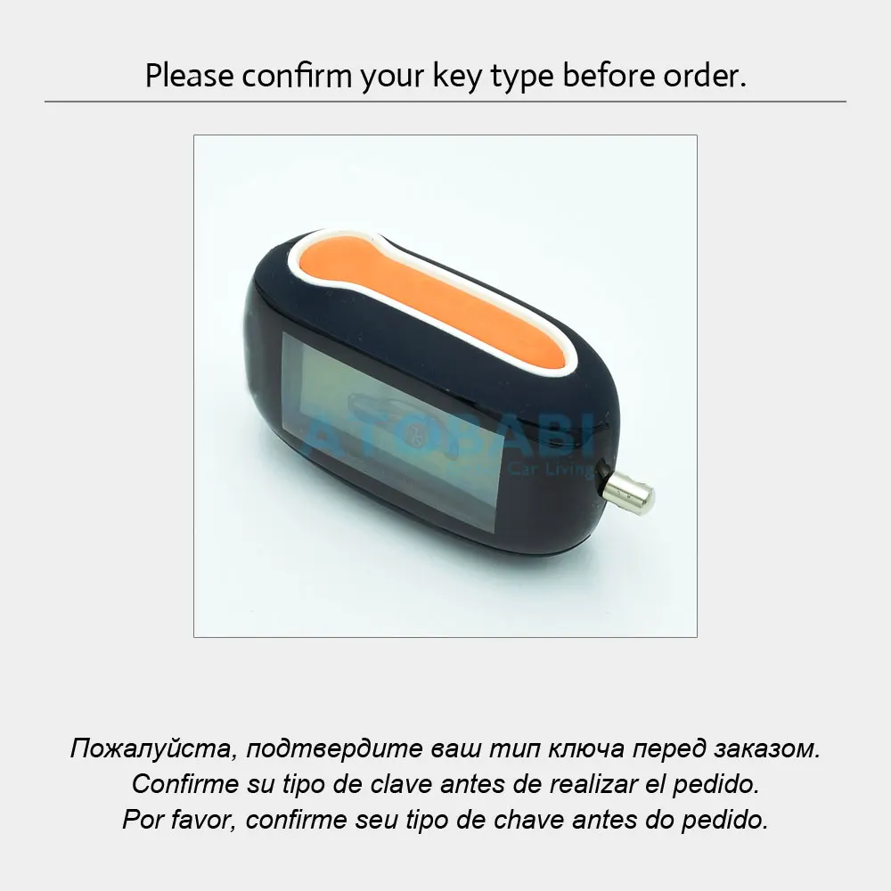 Leather Car Key Case For StarLine B92 B62 B64 B95 Two Way Car Alarm LCD Remote Controller Protect Cover Keychain With Key Ring