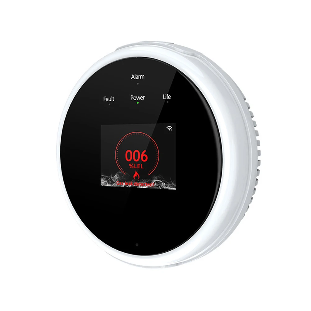 Tuya Wifi Natural Gas Sensor Intelligent Combustible Gas Alarm Detector Gas Leakage Sensor Compatible with Amazon Alexa Google