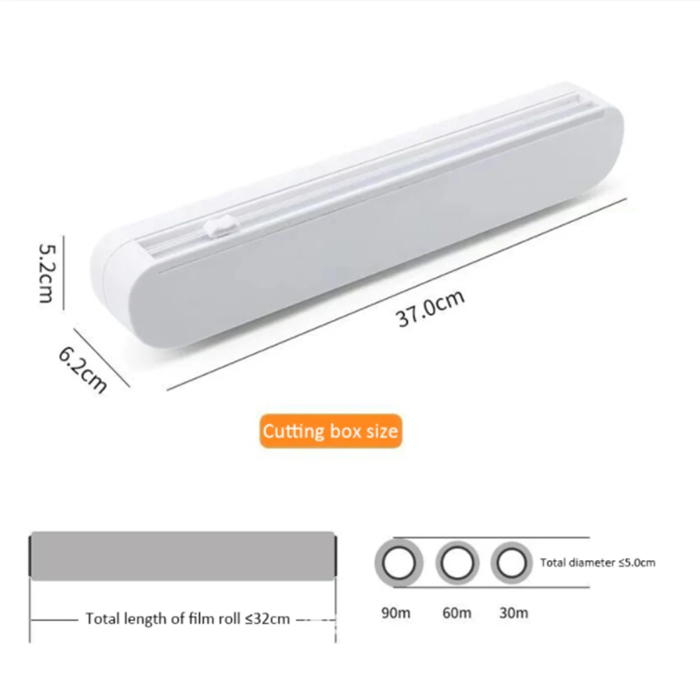 

Держатель-резак для пищевой пленки: удобный диспенсер для кухни и ресторана, коробка для резки и хранения пленки, кухонный инструмент