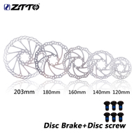 ZTTO Bicycle Brake Rotor 120 140 160 180 203mm 6 in Stainless Steel Hydraulic Brake Rotor MTB Road Bike Disc Brake With T25 Bolt