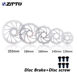 ZTTO Bicycle Brake Rotor 120 140 160 180 203mm 6 in Stainless Steel Hydraulic Brake Rotor MTB Road Bike Disc Brake With T25 Bolt