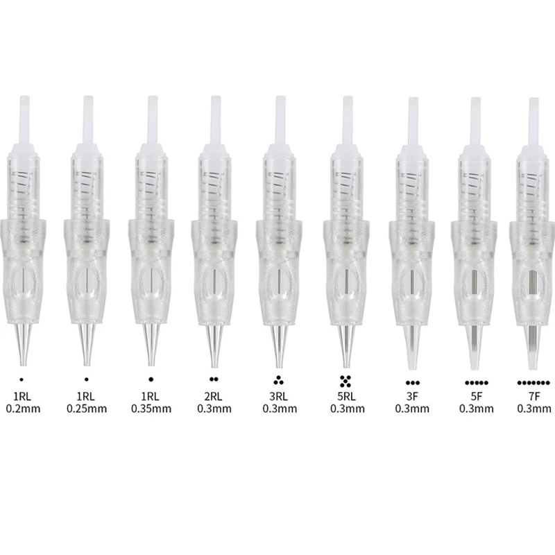 Aghi per cartucce per tatuaggi usa e getta per labbra per sopracciglia 1R 2R 3R 3F 5F Microblading sterilizzato accessori per aghi per trucco