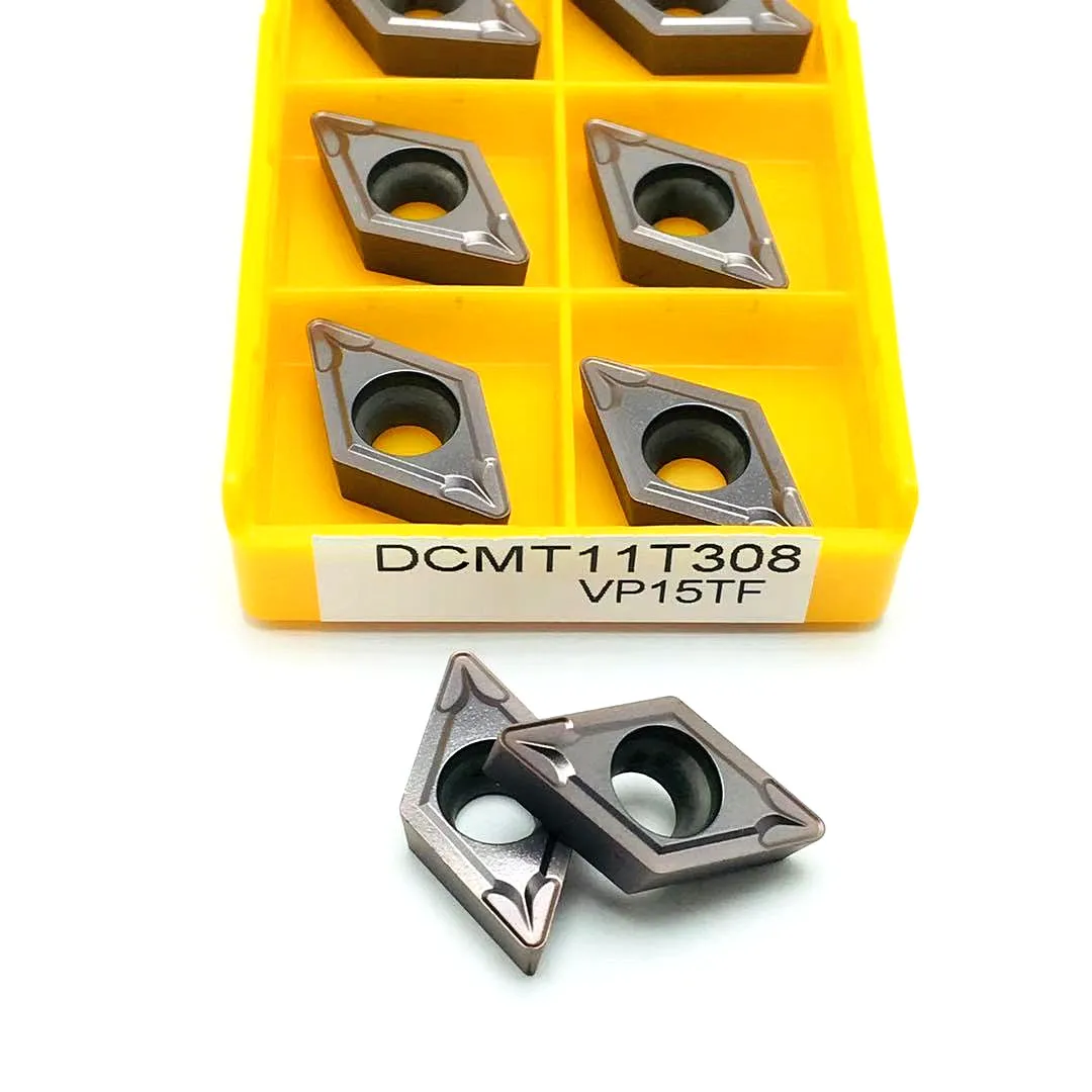 DCMT070204 DCMT11T304 DCMT11T308 di alta-qualità parti tornio utensili CNC utensili di tornitura esterni girando lame lame in metallo duro