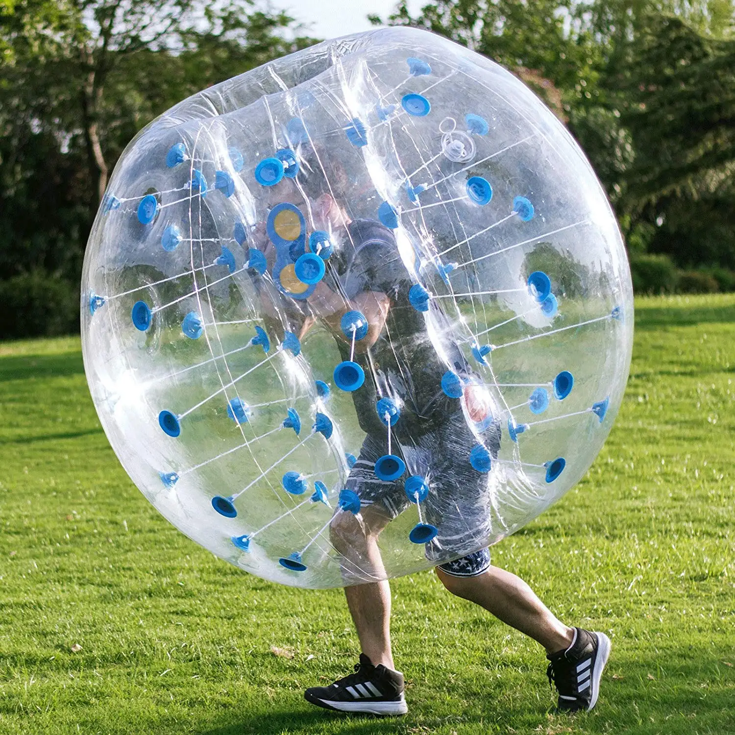 Customized Size Inflatable Bubble Football For Human 1.2M PVC Loopy Balls Bumper Zorb Hot Sale Inflatable Soccer Bubble