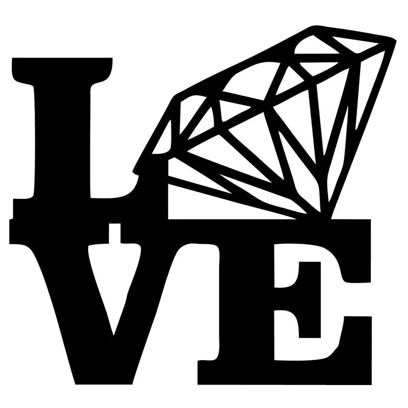 Creative Novelty Love Diamond Stacked Funny JDM Vinyl Decal Sticker Auto Window Fuel Tank Laptop Car Stickers Jdm Car Styling