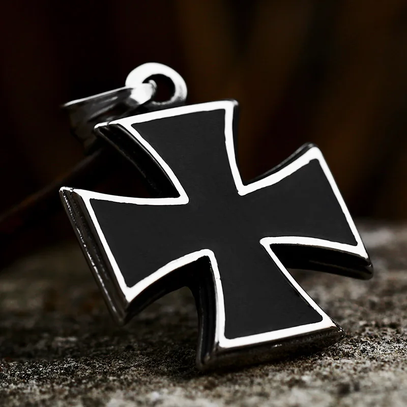 Steel soldier stainless steel classic  cross pendant necklace popular for Germany unique men jewelry