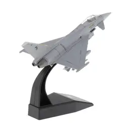 1:100 EF-2000 Eurofighter Typhoon Fighter Model & Display Stand Collection Gift EF 2000 Alloy Model Plane Mini Decorative Home