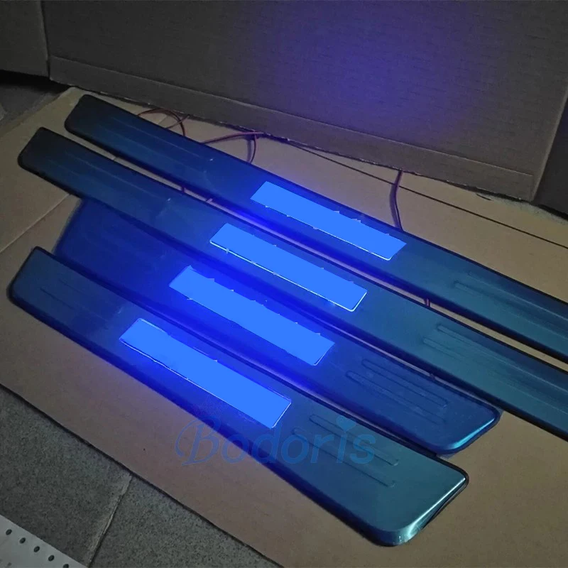 Accessories For Toyota Land Cruiser 100 LC100 J100 1998-2007 #304 Stainless Steel Door Sill With LED Lamp Car-Styling