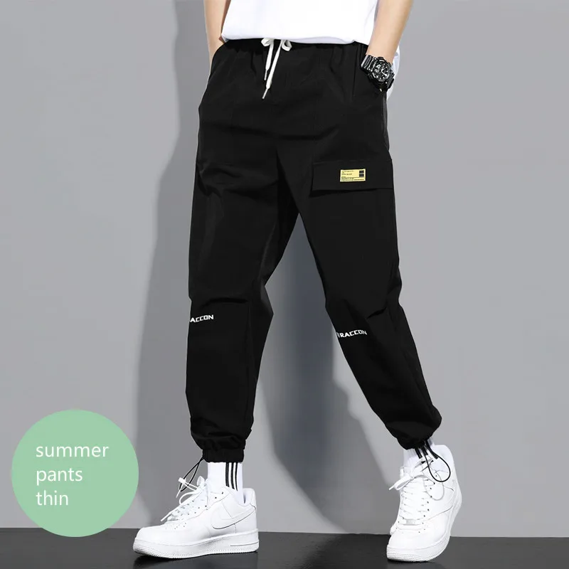 

Summer Baggy Cargo Pants Men Joggers Sweatpants Hip Hop Streetwear Pants Men Pocket Pantalones Hombre Casual Youth Black Khaki