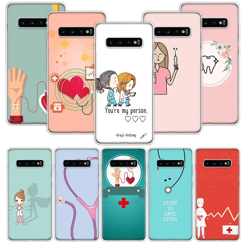 Nurse Medical Medicine Phone Case For Samsung Galaxy S23 S24 Ultra S20 FE S21 S22 Plus S10 S10E S9 S8 + Soft Cover Fundas